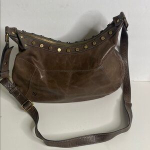 BORN Brown Leather Shoulder Bag